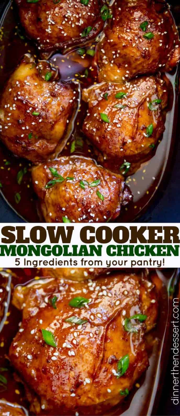 Slow Cooker Mongolian Chicken Dinner, then Dessert