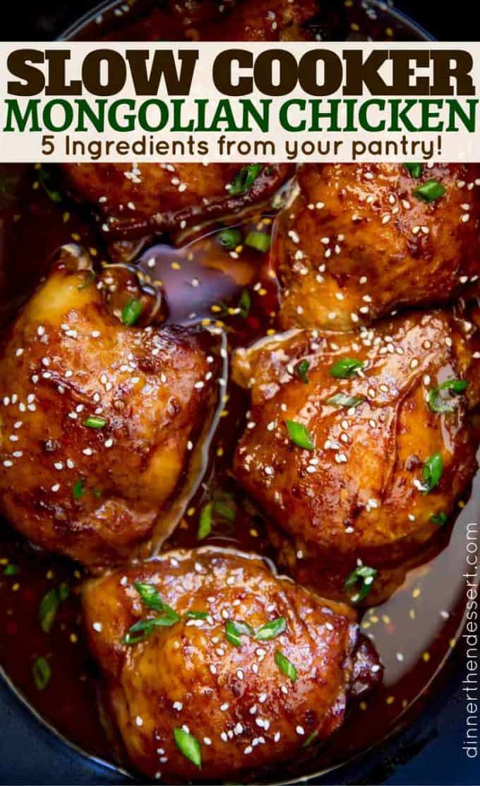 Slow Cooker Mongolian Chicken - Dinner, then Dessert