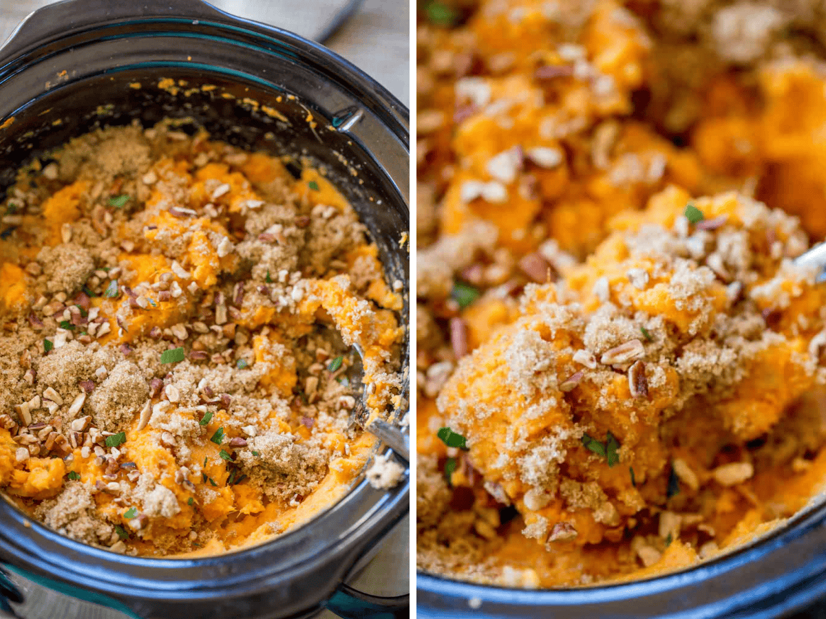 Collage of casserole in pot