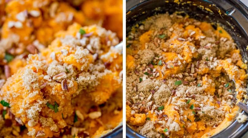 Slow Cooker Sweet Potato Casserole - Dinner, then Dessert