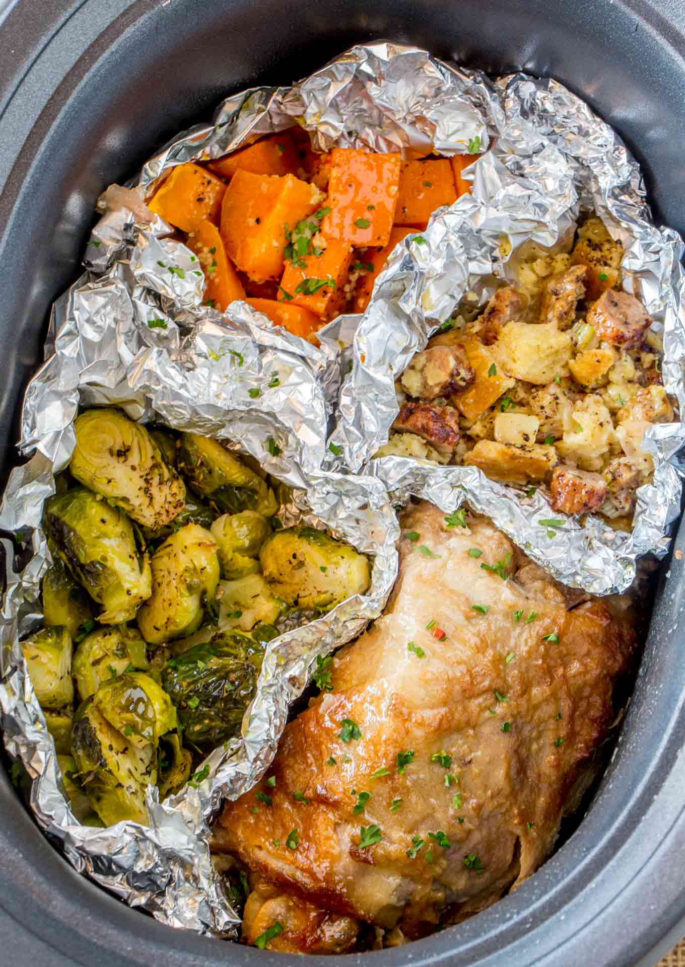 Slow Cooker Thanksgiving Dinner (for 2!) - Dinner, then 