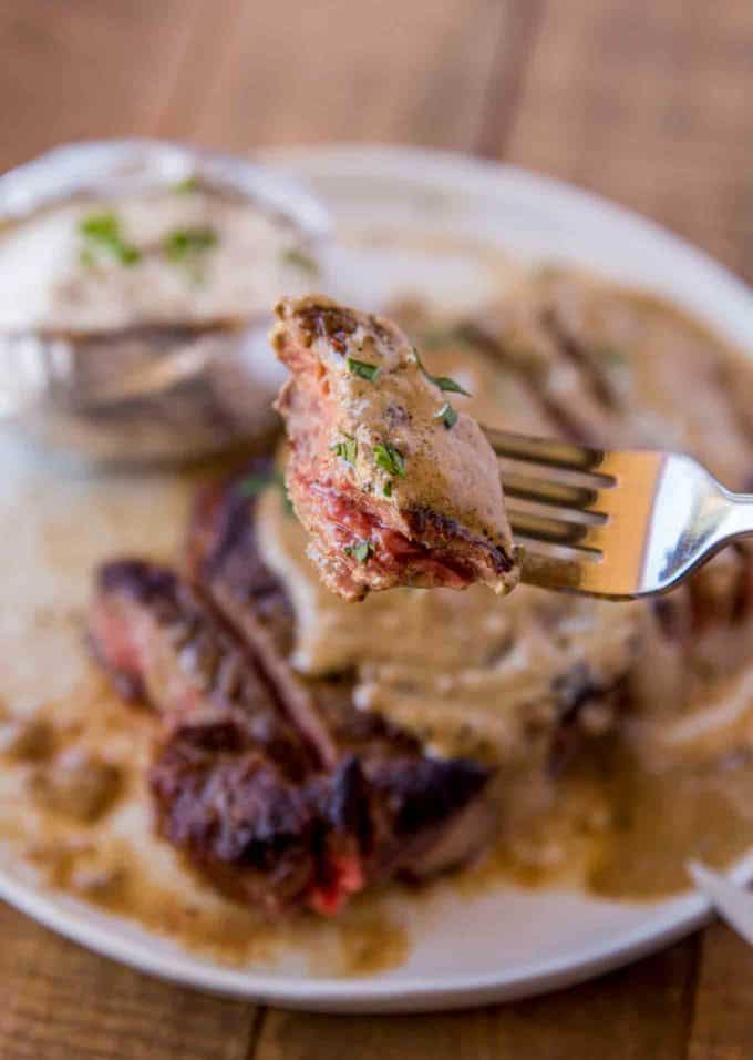 Steak Diane in just 20 minutes with a delicious Brandy Cream Sauce.