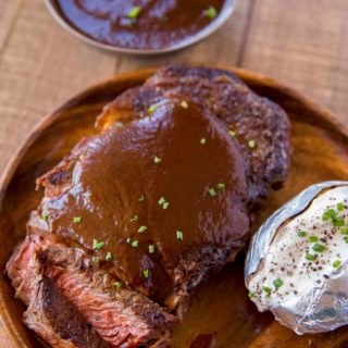 An easy and perfect A1 Steak Sauce Copycat made in just 20 minutes and for so much less money! Made with raisins, Worcestershire sauce and ketchup.