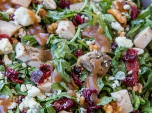 A quick and easy lunch, Cranberry Harvest salad is a perfect thanksgiving leftover meal!
