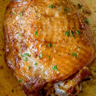 The easiest and most delicious roasted turkey thighs you'll ever eat and with almost no effort!