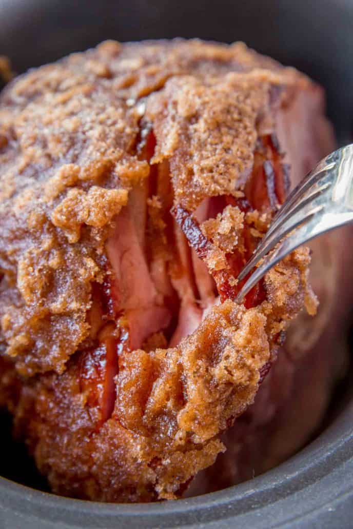 HoneyBaked Ham (Copycat) made with honey, sugar and delicious spices is crispy, sweet, smoky and delicious like your favorite ham without the price tag!