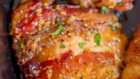 Slow Cooker Brown Sugar Garlic Chicken - Dinner, then Dessert