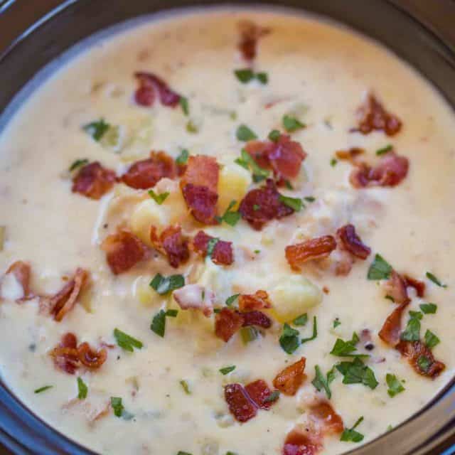 The easiest, most amazing Slow Cooker Clam Chowder you'll ever eat!