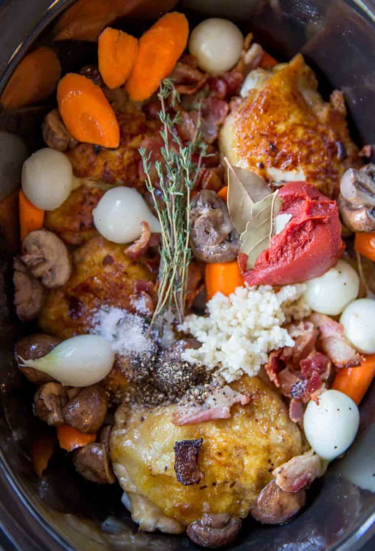 slow cooker coq au vin