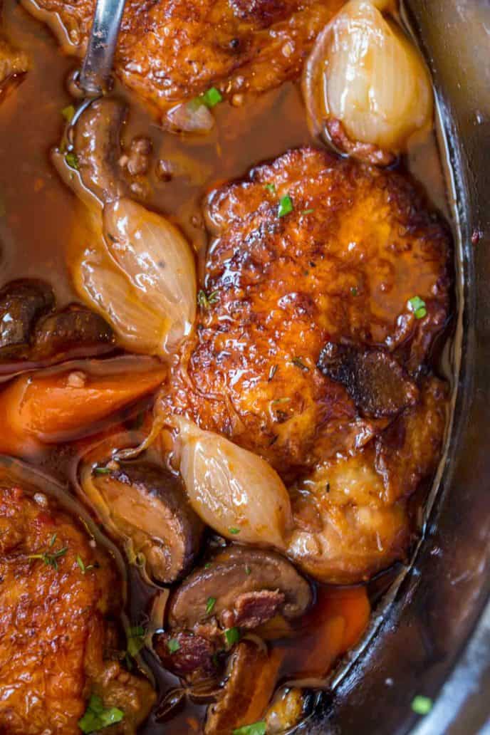All the classic French flavors of Coq Au Vin with a fraction of the effort!