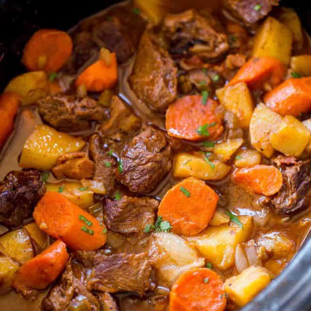 Rich, hearty and delicious Crock Pot Guinness Beef Stew.