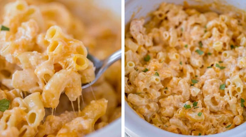 Slow Cooker Mac and Cheese - Dinner, then Dessert