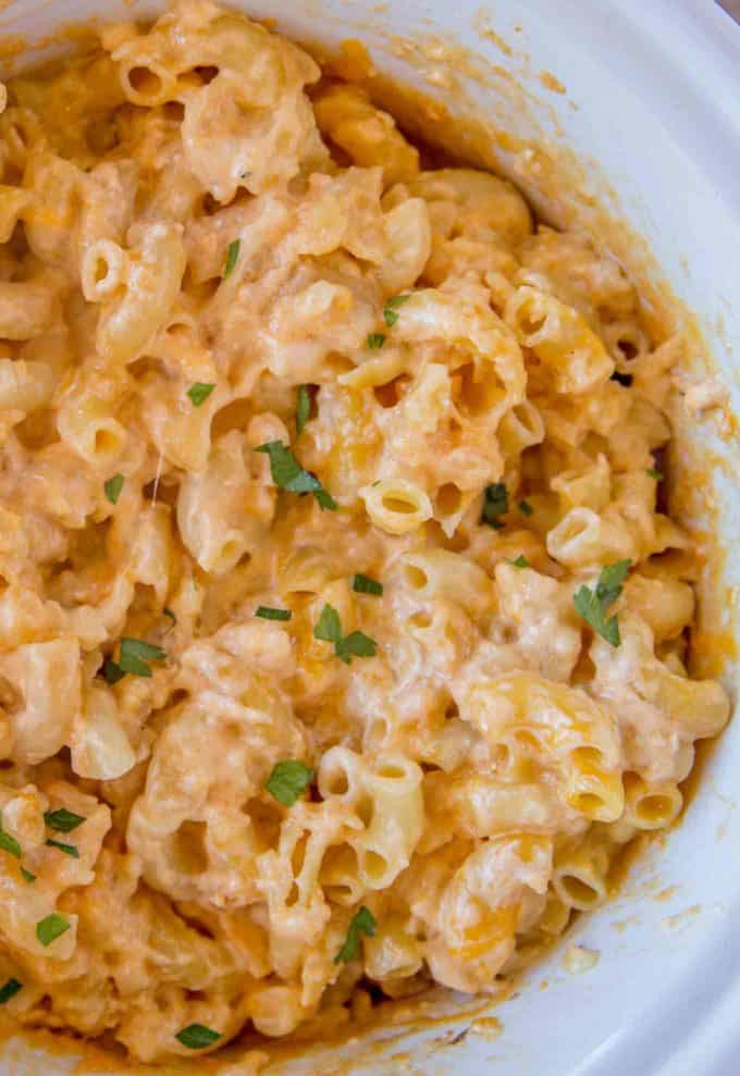 Slow Cooker Mac and Cheese - Dinner, then Dessert