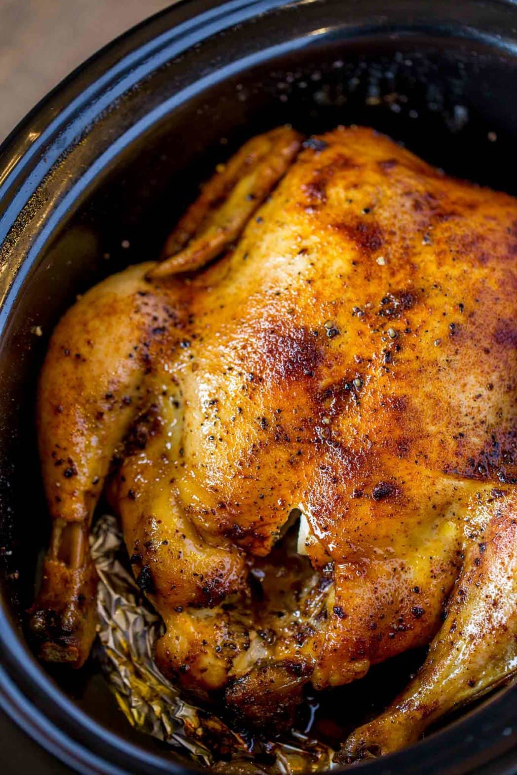 Slow Cooker Rotisserie Chicken - Dinner, then Dessert