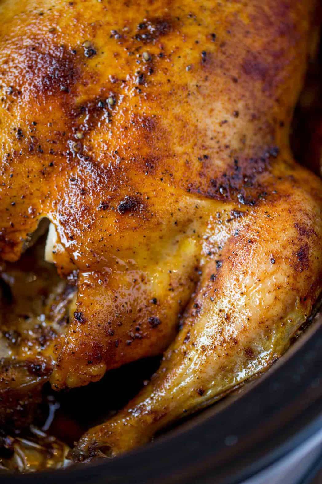 Slow Cooker Rotisserie Chicken - Dinner, then Dessert