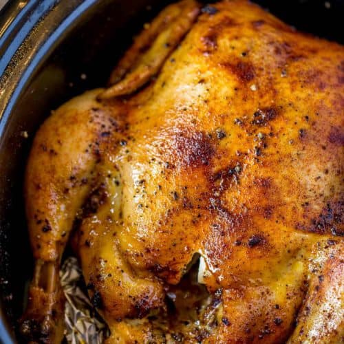 Slow Cooker Rotisserie Chicken Thighs Recipe Dinner, then Dessert