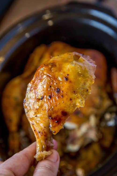Slow Cooker Rotisserie Chicken Dinner, then Dessert