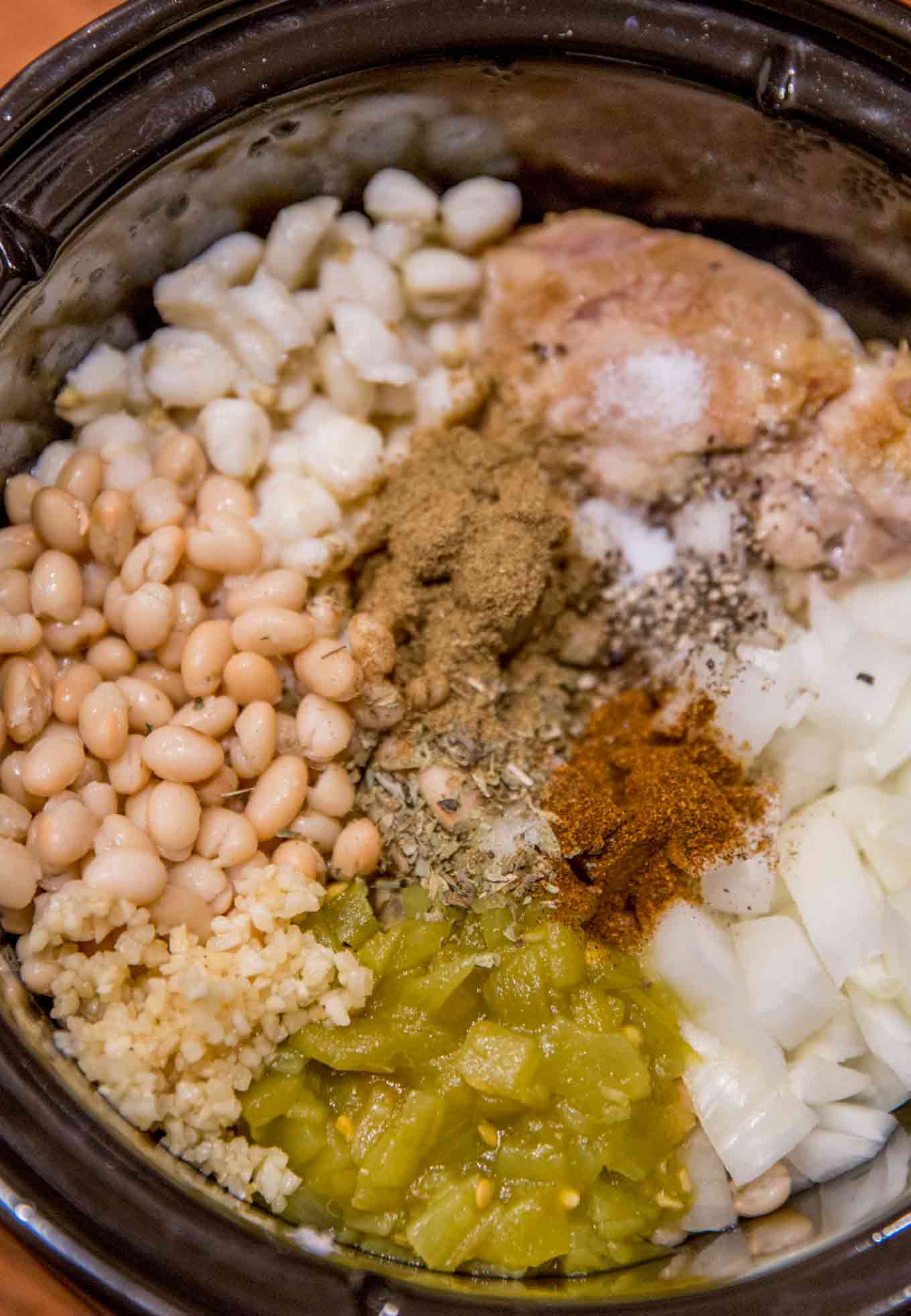 Slow Cooker White Chicken Chili Dinner, then Dessert