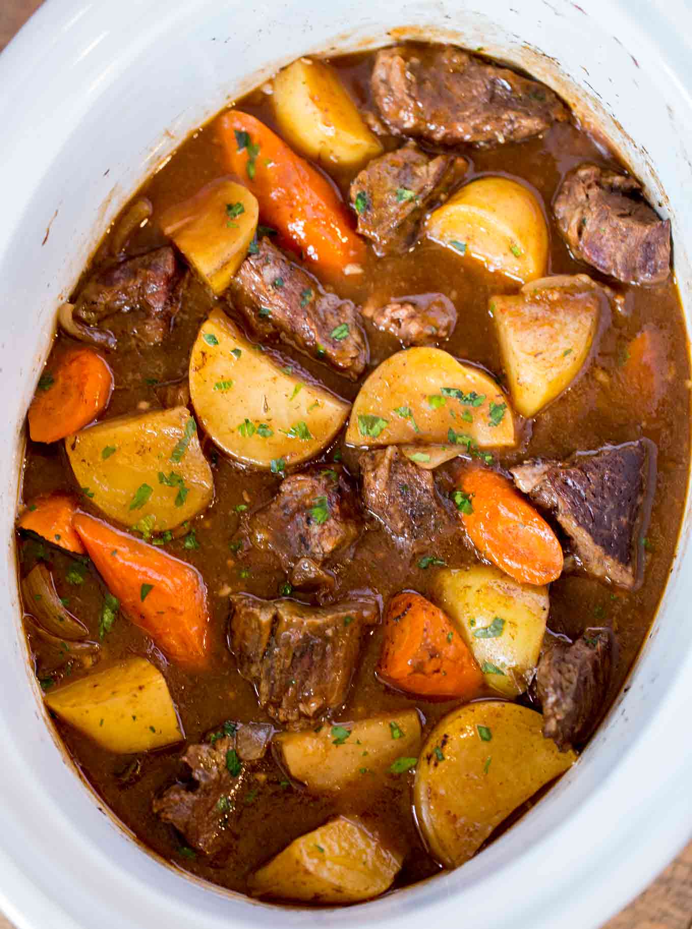 Ultimate Slow Cooker Beef Stew [VIDEO] - Dinner, then Dessert