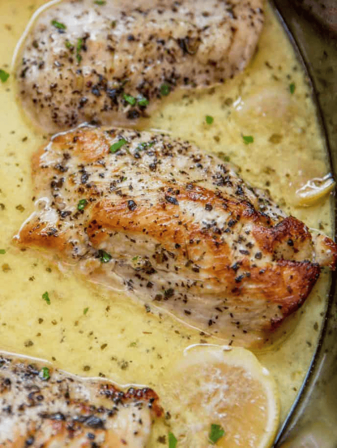 Close up of cooked chicken in a crockpot