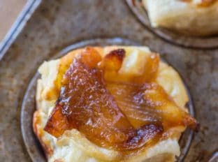 Caramelized Onion Feta Pastry Bites from Trader Joe's are one of their most popular frozen appetizers (and most expensive) and they're easy to make at home!