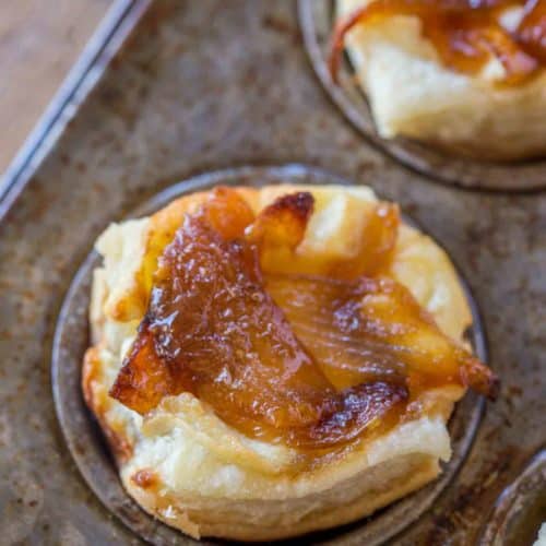 Caramelized Onion Feta Pastry Bites Copycat Dinner Then Dessert