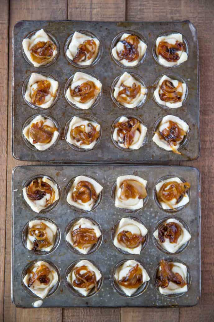 Caramelized Onion Feta Pastry Bites (Copycat) - Dinner, then Dessert