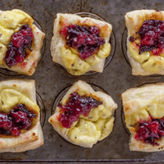 cranberry bites in a muffin tin