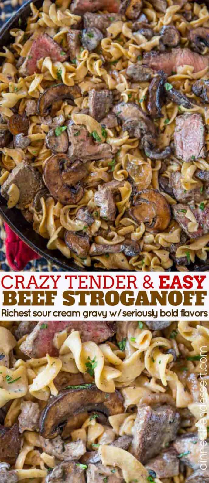Crazy Tender Beef Stroganoff - Dinner, then Dessert