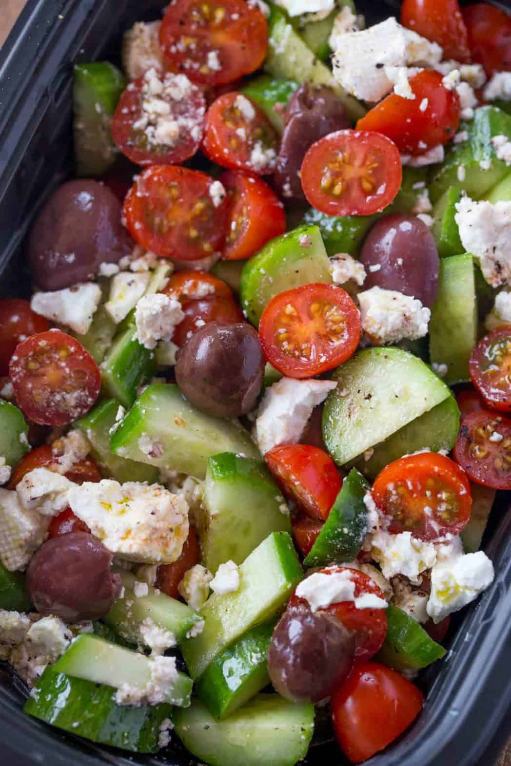 Easy Greek Salad - Dinner, then Dessert
