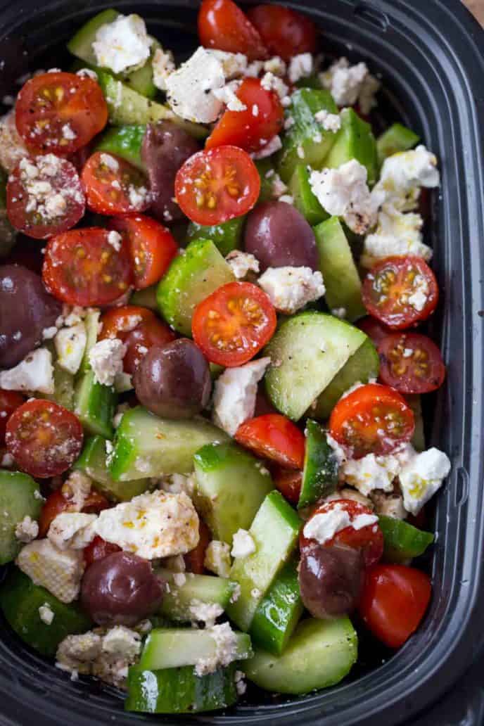 Easy Greek Salad  Dinner, then Dessert