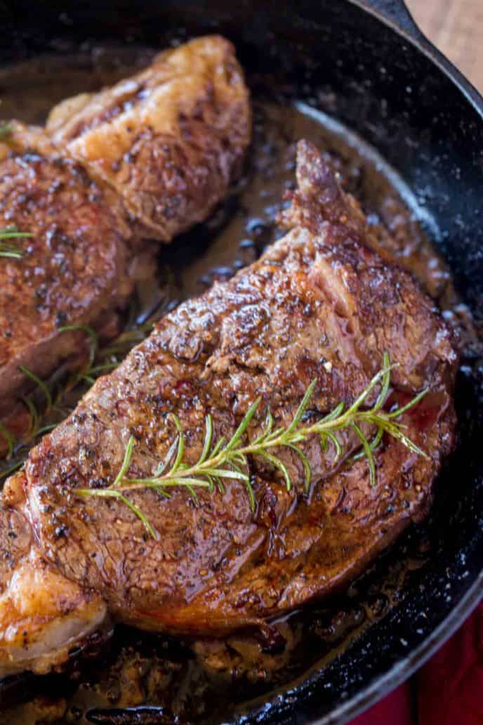 The most tender and EASY ribeye steak you'll ever eat. Butter basted in a cast iron skillet.