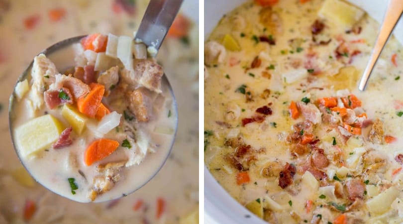 Slow Cooker Bacon Chicken Chowder