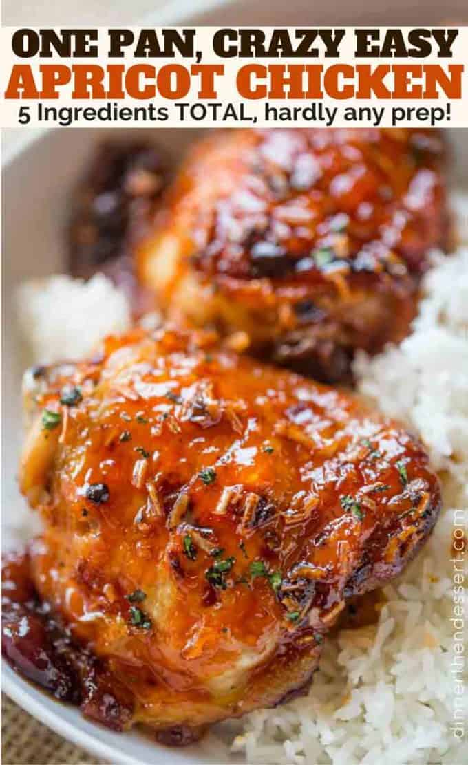 Baked Apricot Chicken in bowl