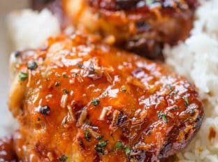Apricot Chicken with Rice
