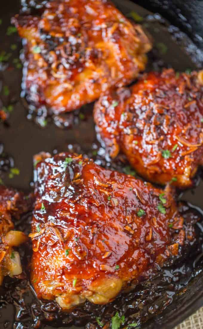 Baked Apricot Chicken Thighs