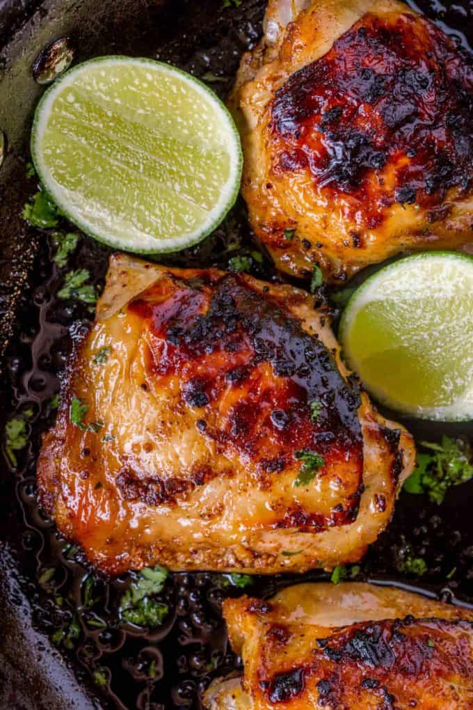 The easiest chicken you'll ever make, 4 ingredient honey lime chicken.