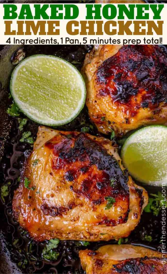 Baked Honey Lime Chicken - Dinner, then Dessert