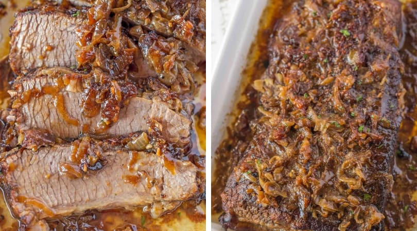 Easiest Brisket with Caramelized Onions