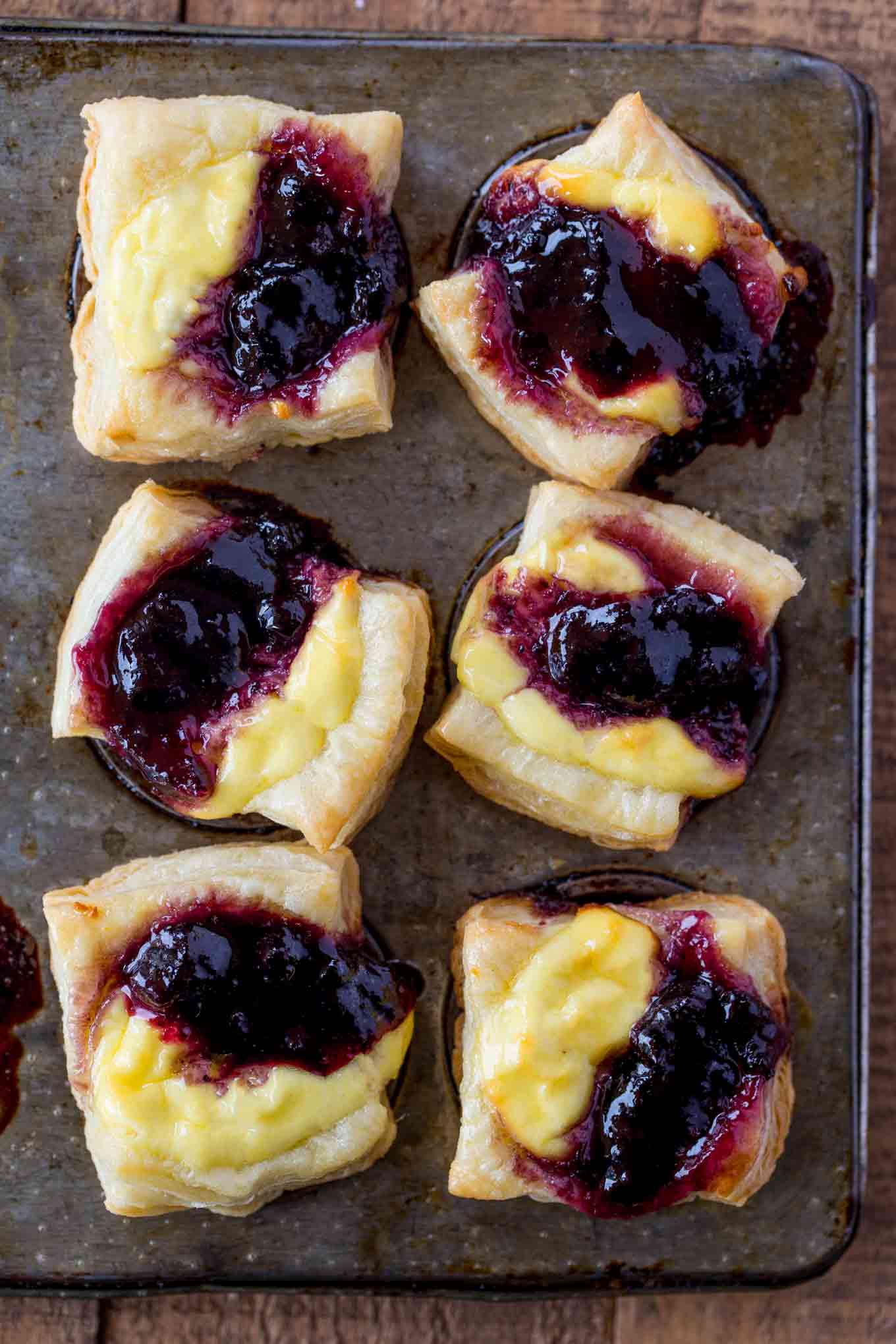 Blueberry Vanilla Goat Cheese Pastry Bites - Dinner, then Dessert