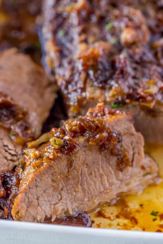 Beef Brisket with Caramelized Onions Recipe Dinner, then Dessert