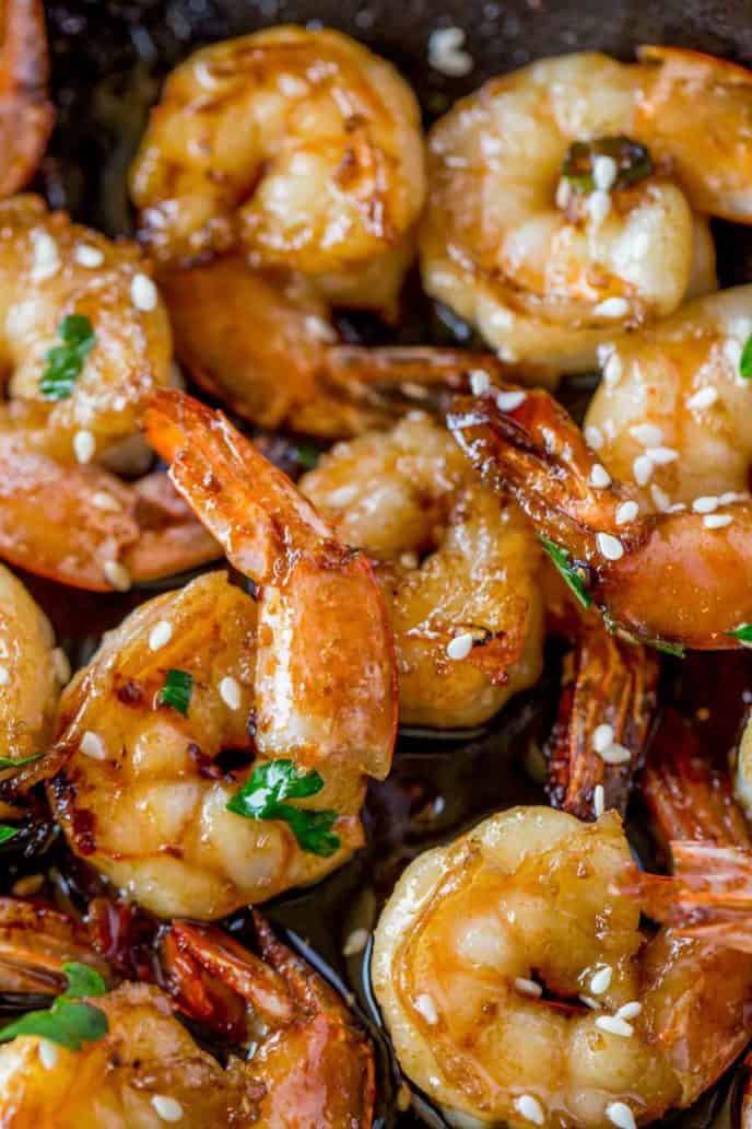 Easy Honey Garlic Shrimp Recipe - Dinner, then Dessert