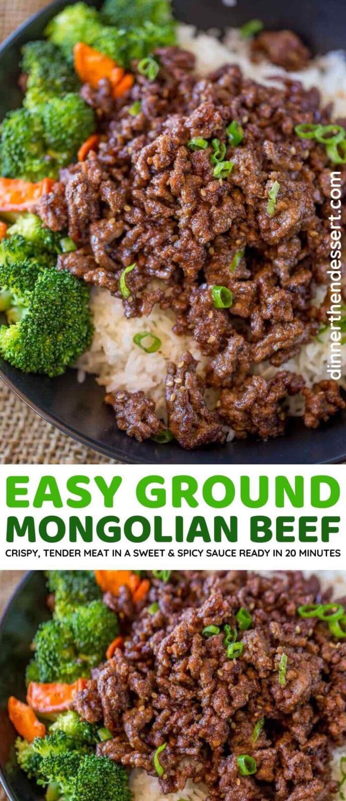 Easy Ground Mongolian Beef collage