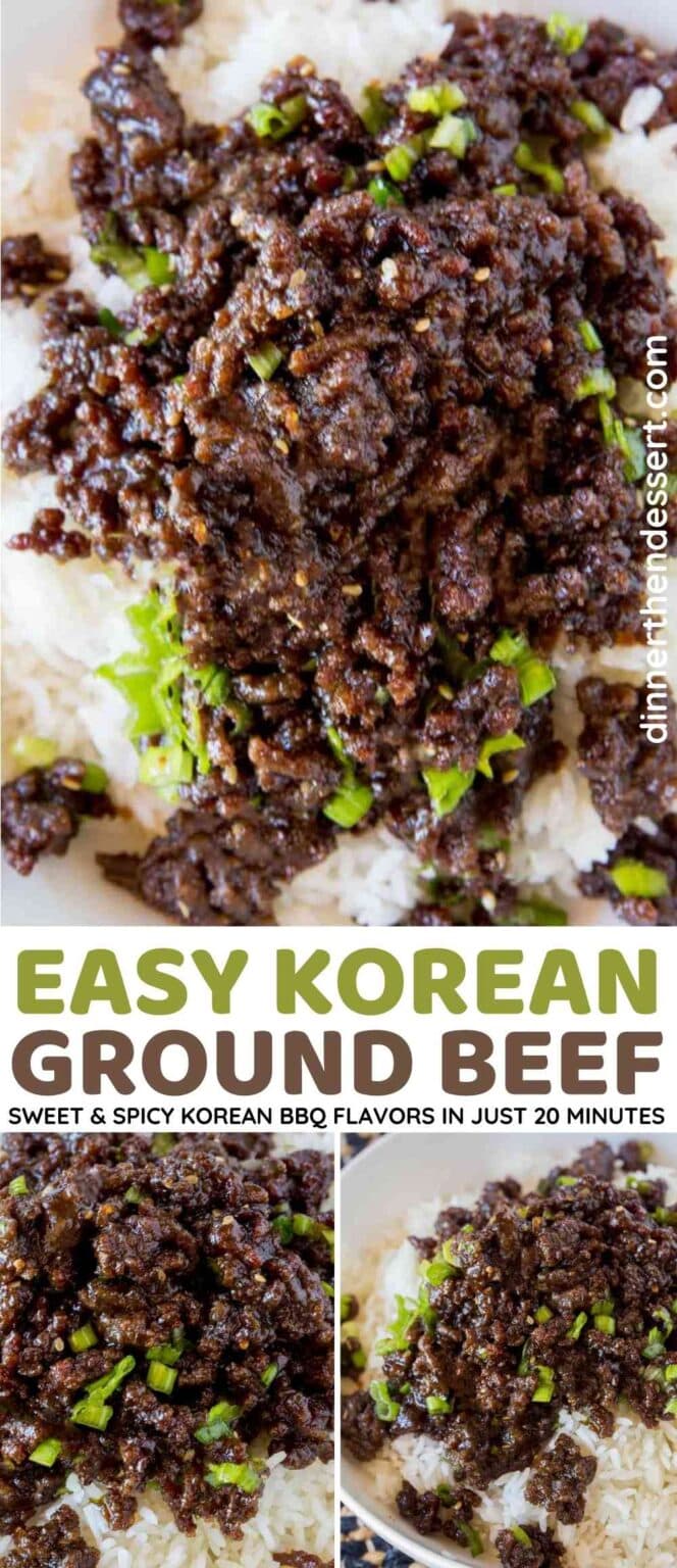 Korean Ground Beef Dinner, then Dessert