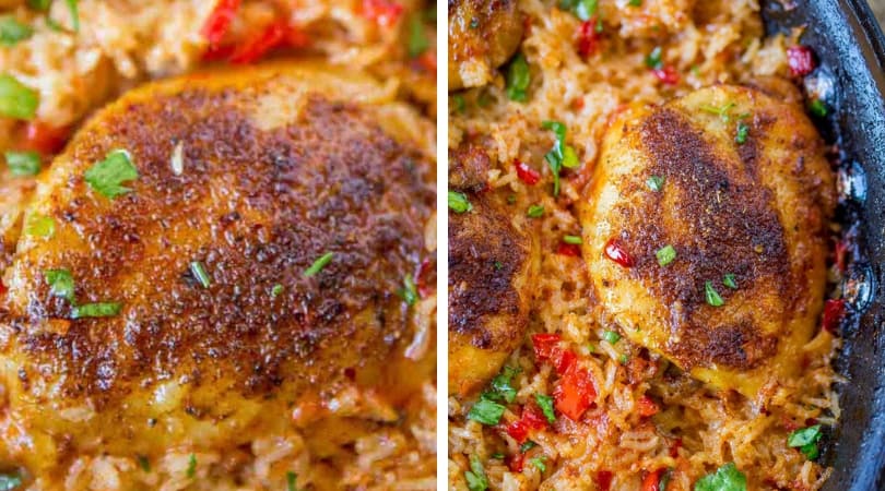 One Pot Mexican Chicken And Rice Dinner Then Dessert