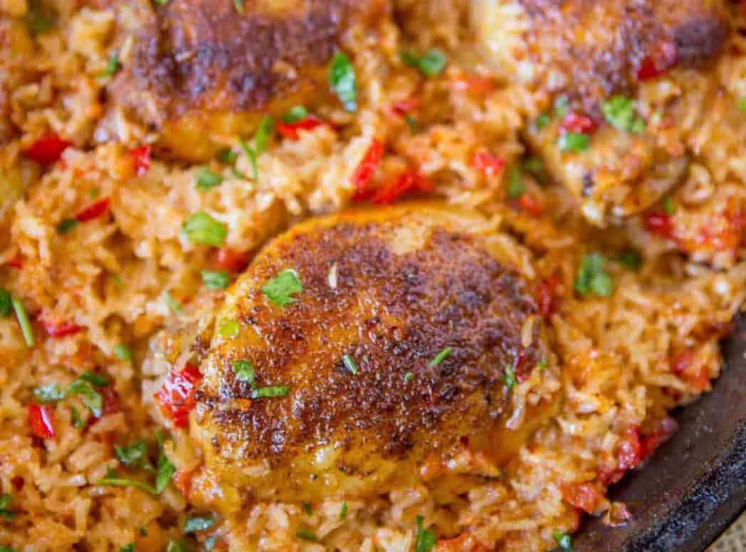 One Pot Mexican Chicken and Rice - Dinner, then Dessert