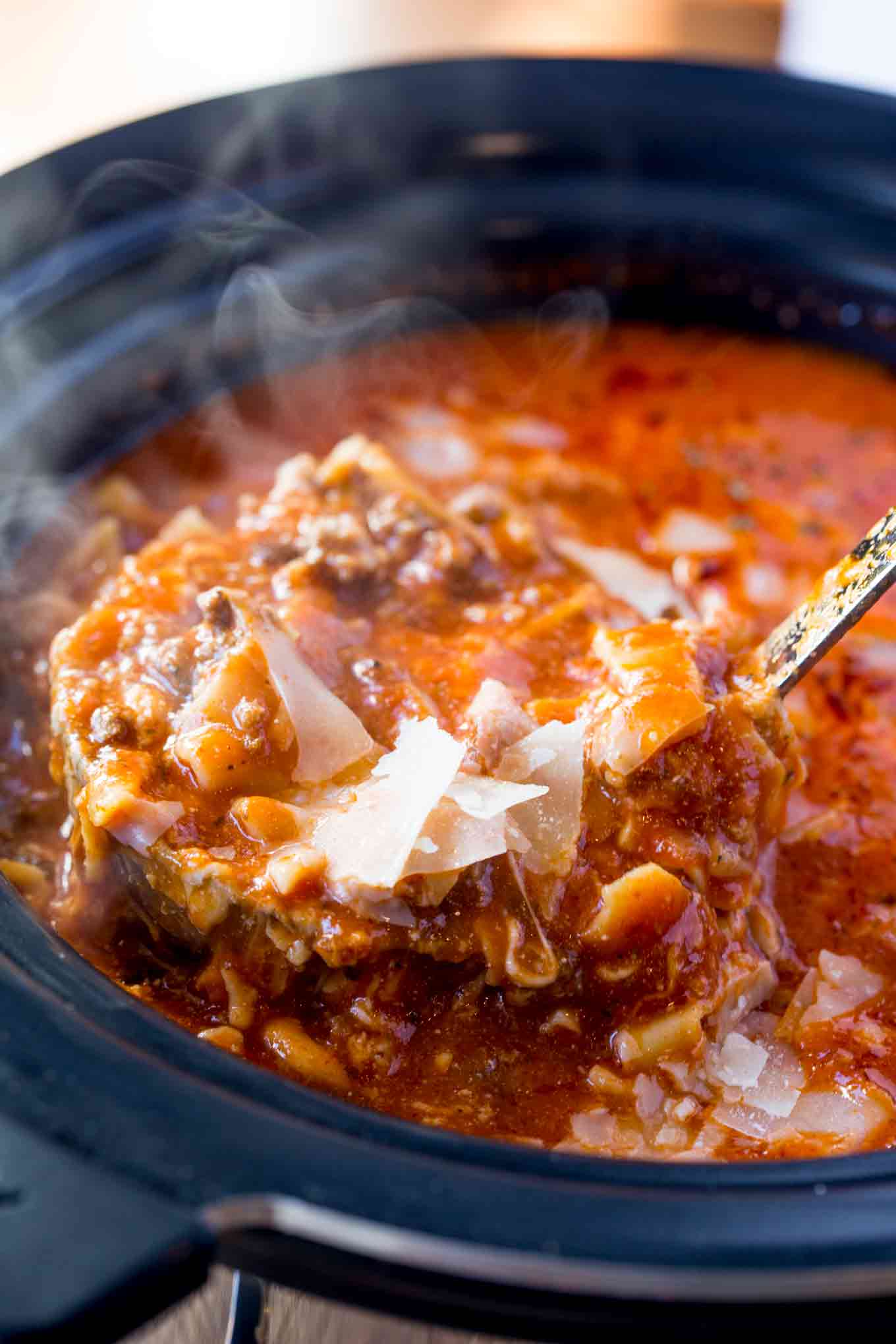 Slow Cooker Lasagna Soup - Dinner, then Dessert