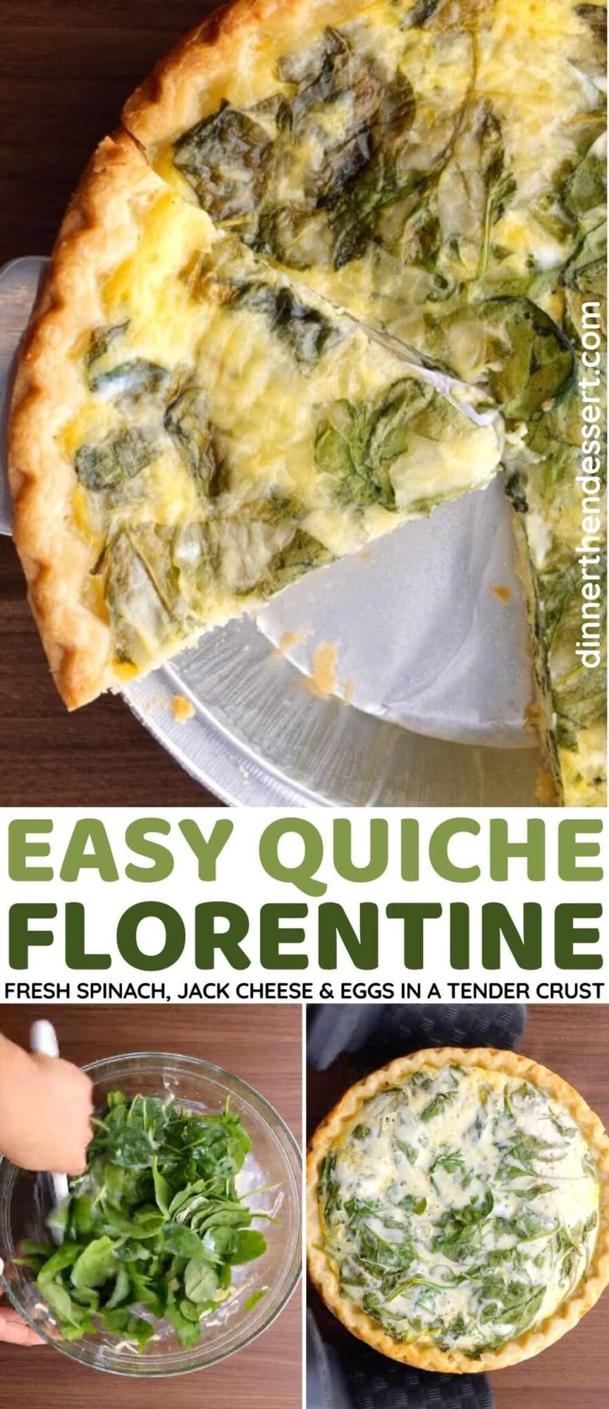 Easy Spinach Quiche (Quiche Florentine) Recipe [VIDEO] Dinner, then
