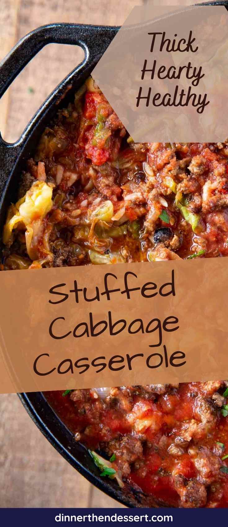 Stuffed Cabbage Casserole Recipe Pin 1