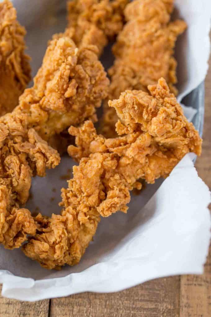 crispy fried chicken strips without buttermilk